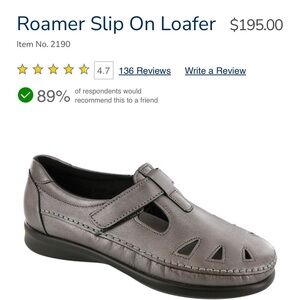 SAS Shoes Women's Pewter Santolina Roamer Slip On Loafer - size 11W